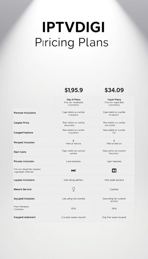 IPTVDIGI Pricing Plans Comparison