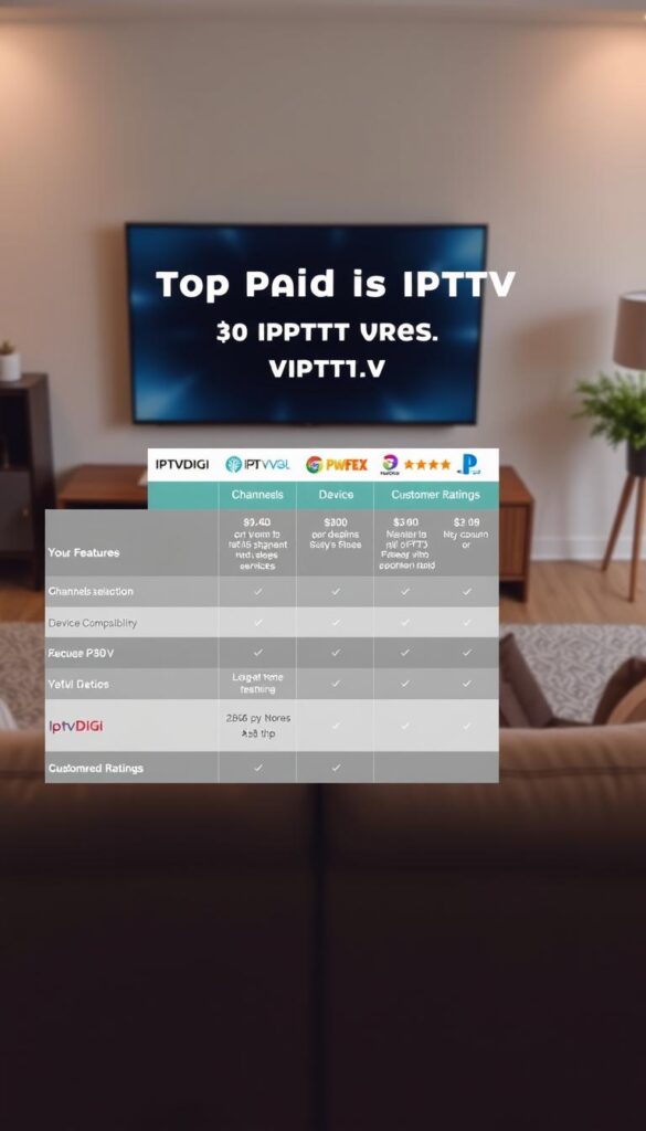 paid IPTV services comparison