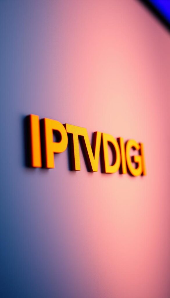 A close-up shot of the IPTVDIGI logo, showcasing its sleek and modern design against a softly blurred background. The logo is prominently displayed, with a warm, inviting color palette that suggests reliability and professionalism. The lighting is soft and diffused, creating a sense of sophistication and premium quality. The angle is slightly tilted, adding a dynamic and visually interesting composition. The overall mood is one of authority, trustworthiness, and a commitment to delivering exceptional IPTV services to resellers.