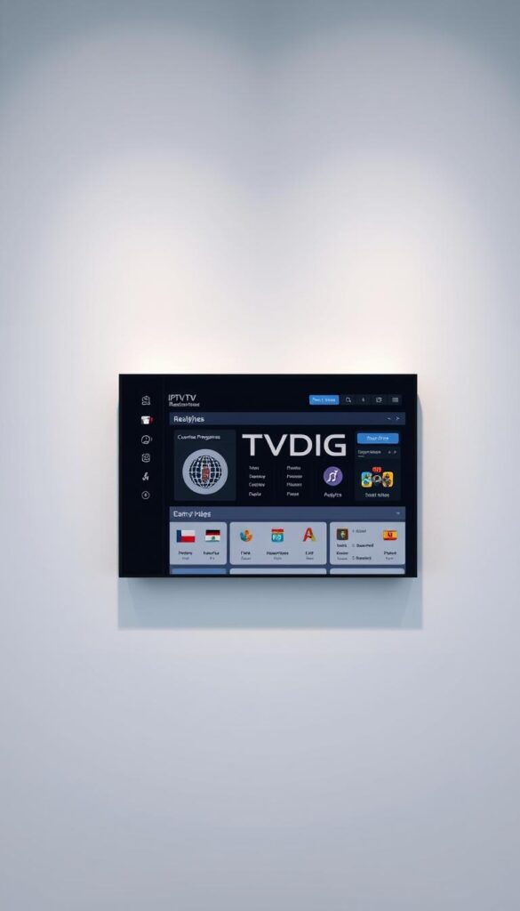A sleek, minimalist IPTV reseller panel with the IPTVDIGI logo prominently displayed. The panel features a clean, intuitive dashboard with real-time analytics, customer management tools, and seamless video playback controls. Soft, indirect lighting illuminates the panel, creating a professional and focused atmosphere. The background is a subtle gradient, allowing the panel to take center stage. The overall impression is one of efficiency, reliability, and a premium IPTV reseller experience.