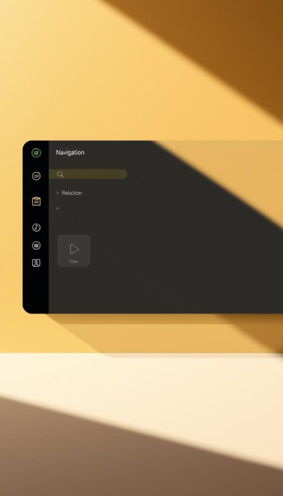 A sleek, modern interface of the IPTVDIGI Gold IPTV reseller panel, showcased in a minimalistic, high-contrast style. The panel's navigation menu is prominently displayed, with clean lines, bold typography, and intuitive iconography. The layout is organized and easy to navigate, with a focus on functionality and user experience. The background features a subtle, metallic gold gradient, adding a touch of premium elegance. Crisp shadows and strategic lighting create depth and dimension, while the overall composition conveys a sense of professionalism and sophistication.