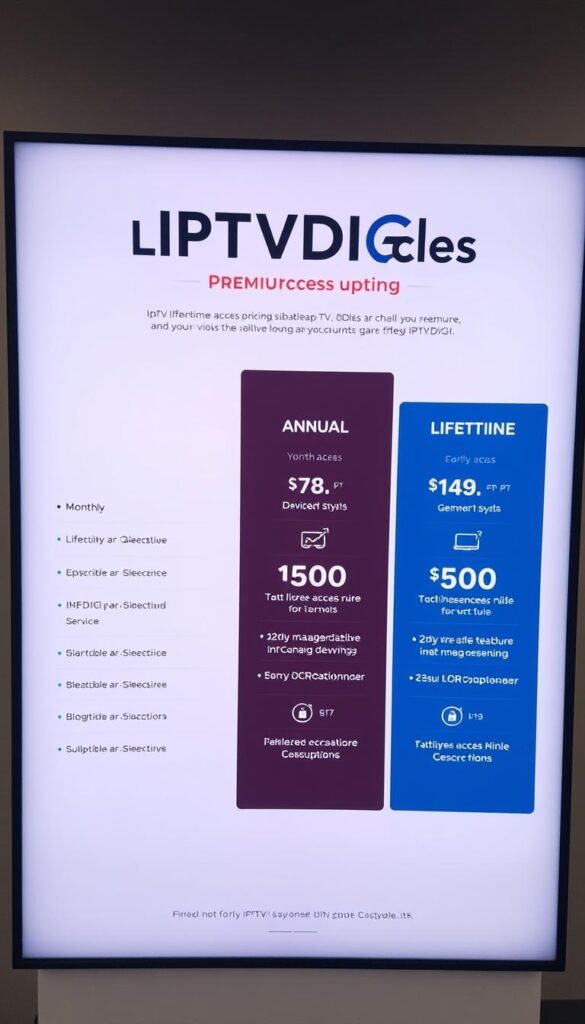 IPTV Lifetime Access Pricing Plans
