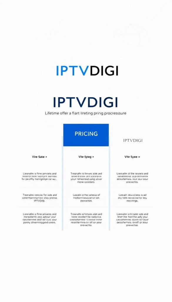 IPTVDIGI lifetime offer pricing structure