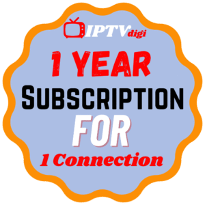 1 Year IPTV Subscription for 1 Connection