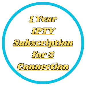 1 Year IPTV Subscription for 5 Connection